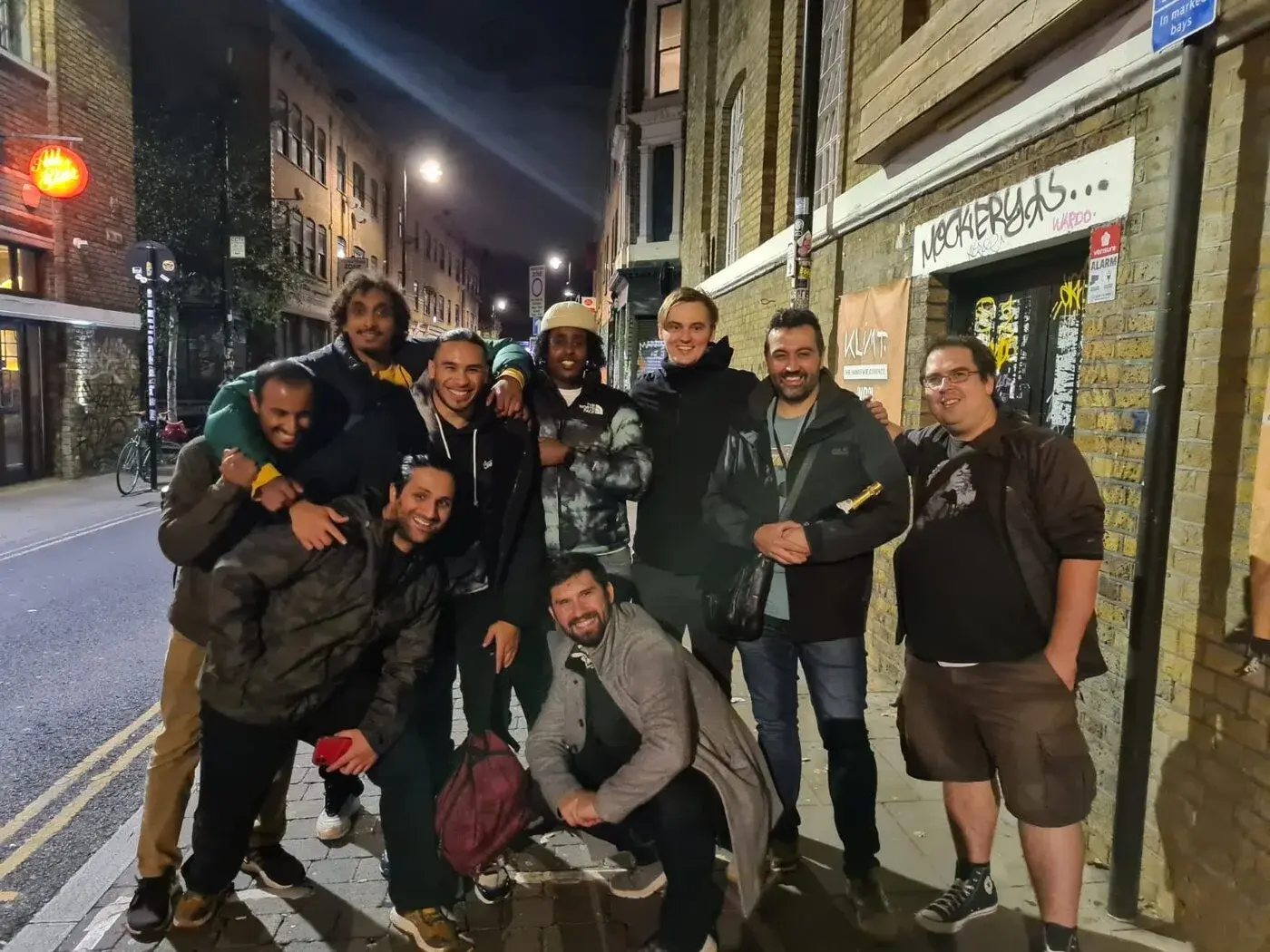 The AG Grid team on a London street
